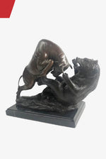 Bull vs Bear Bronze Metal Statue Sculpture Decor Stock Market 10
