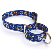 Festive Butterfly Blue Dog Collar