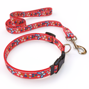 Festive Butterfly Red Dog Collar