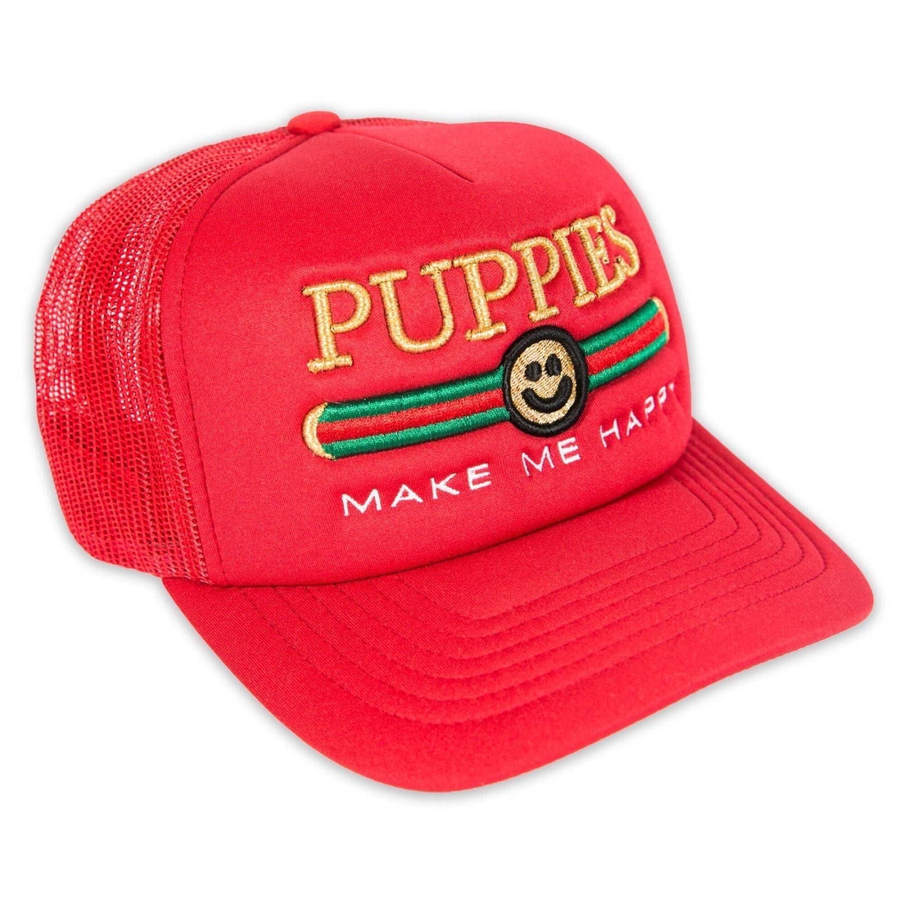 Pup Lux Metallic Gold Puff Embroidery | Trucker Cap | Dog Lover Gift