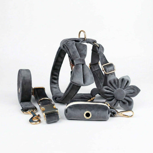 Dark Grey Velvet Set