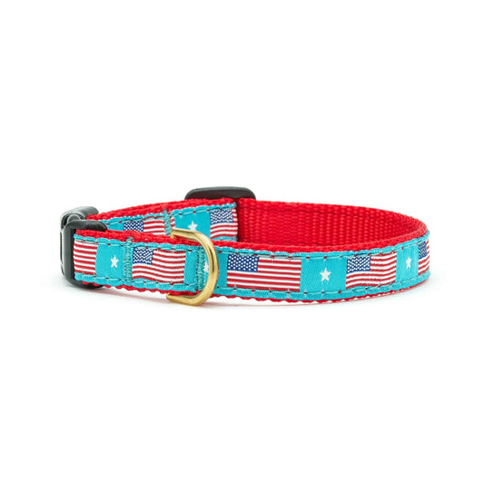 Up Country Flag Day Small Breed Dog Collar Made in USA