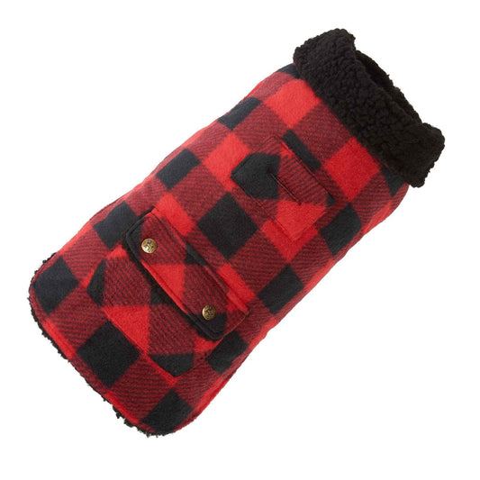Up Country Buffalo Check Fleece Lined Coat Pet Accessory