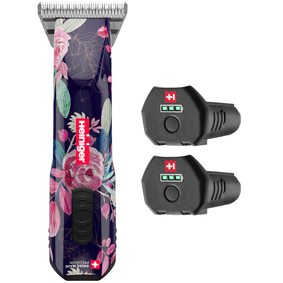Limited Edition Flower Opal Cordless Clipper with 30W, 2 Batteries and 2 Free Drives by Heiniger