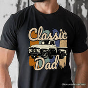 Classic Dad T-Shirt, Black Retro Truck Fathers Tee 