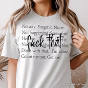 Fed Up With It T-Shirt, Sarcastic Minimalist White Tee for Blunt Women 