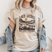 The Lord Provides Christian T-Shirt, Retro Western Desert Worship White and Natural Tee 