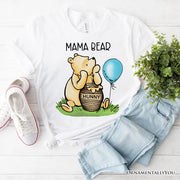 Charming Mama Bear Cute T-Shirt, Trendy White Tee Mom Gift 