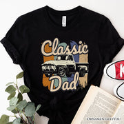 Classic Dad T-Shirt, Black Retro Truck Fathers Tee 