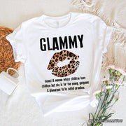 Glammy Leopard Lips T-Shirt, Coquette White Tee for Stylish and Glamorous Grandmas 