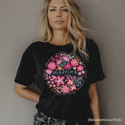 Inspiring Floral Mama T-Shirt, White, Black and Natural Boho Tee for Strong and Loving Mothers 