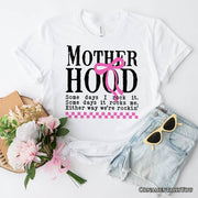 Motherhood Coquette Pink Bow T-Shirt, Retro Checkered White Tee for Sassy and Stylish Moms 