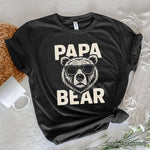 Papa Bear Sunglasses T-Shirt, Black Vintage Tee for Cool Dads 