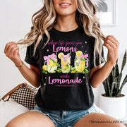 When Life Gives You Lemons Make Lemonade T-Shirt, Coquette White, Natural and Black Summer Girl Tee 