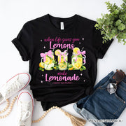When Life Gives You Lemons Make Lemonade T-Shirt, Coquette White, Natural and Black Summer Girl Tee 