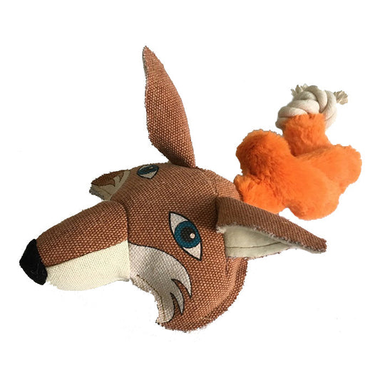 22" Safari Fox Animal Toy with Embedded Ball & Rope 