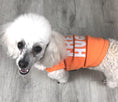 Load image into Gallery viewer, Parisian Pet 'Free Hugs' Embroidered Dog T-Shirt – Trendy Casual Outfit for Small Dogs & Cats, Orange - Valentine's Day
