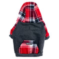 Load image into Gallery viewer, Frenchie Dog Hoodie - Scarlet Plaid

