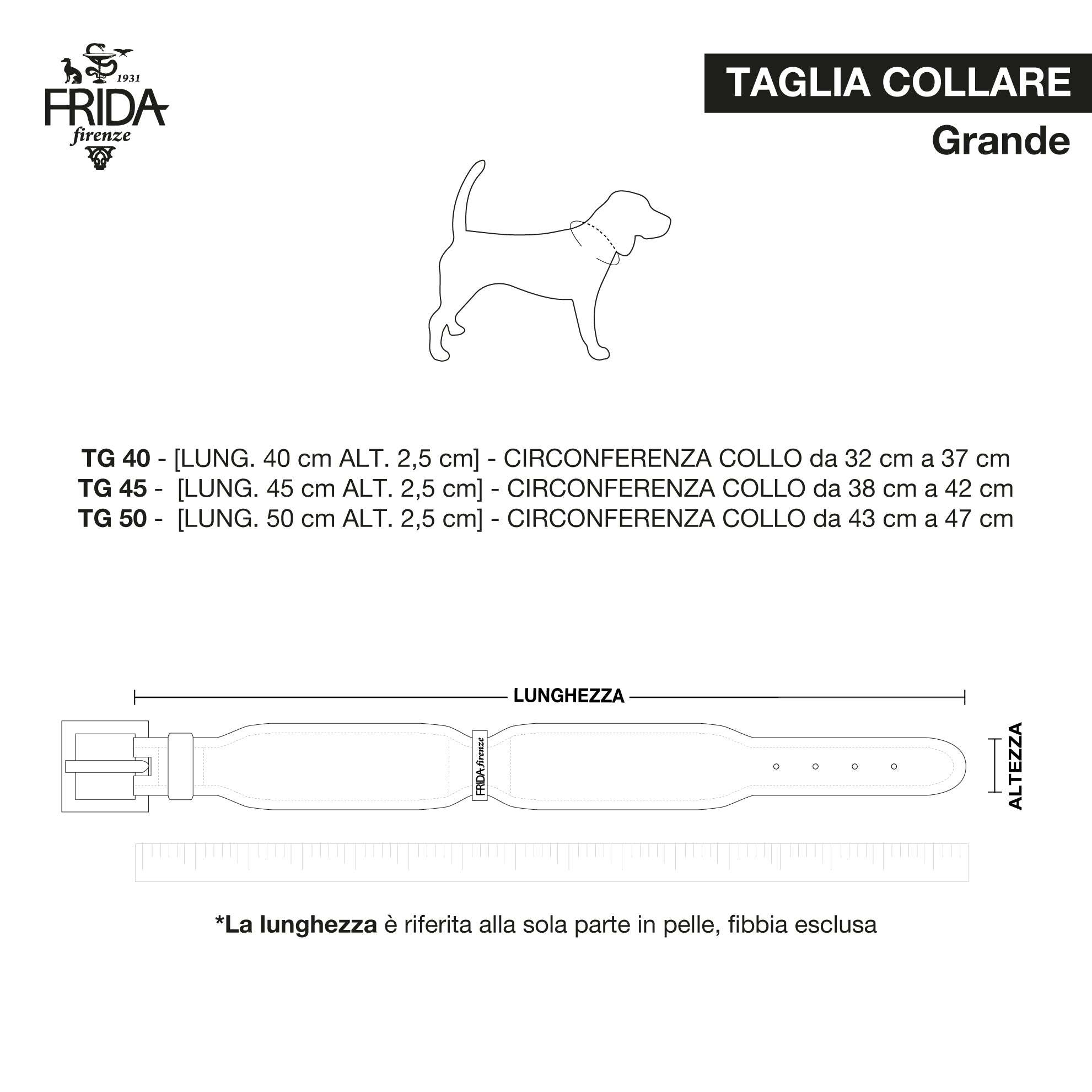 Leather Dog Collar in Black - Swarovski, Made in Italy