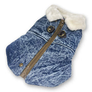 Furry Runner Coat Denim