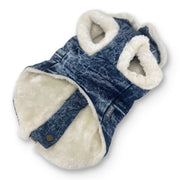 Furry Runner Coat Denim