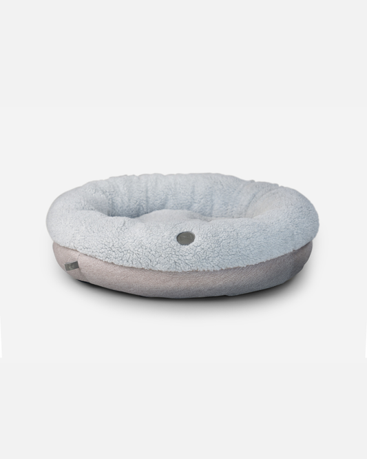 Pet Beds Premium Chester & Lee | Furry Gray Donut Dog Bed