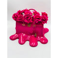 Load image into Gallery viewer, Sugar Bag Vase - Fuchsia Melting Design - melting fuchsia sugar bag vase, luxury vase, product image 5
