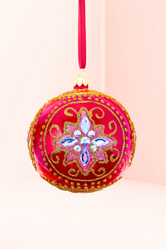 Garnet Medici Polish Glass Bauble - Southlake Paws