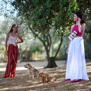 Multi Nubuck Fuchsia Dog Leash