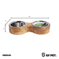 Load image into Gallery viewer, Wood & Metal Feeder Double Diner
