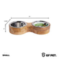 Load image into Gallery viewer, Wood & Metal Feeder Double Diner
