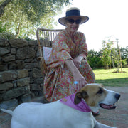 Sterling silver ring with coin and light blue enamel