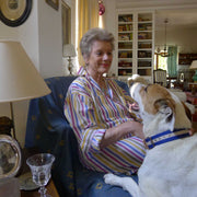 Sterling silver necklace with coin and light blue enamel