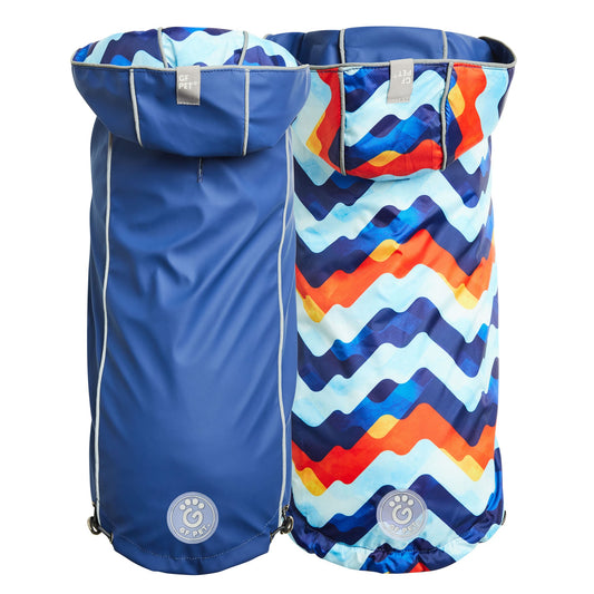 Reversible Elasto-Fit Raincoat - Navy/Navy 4XL