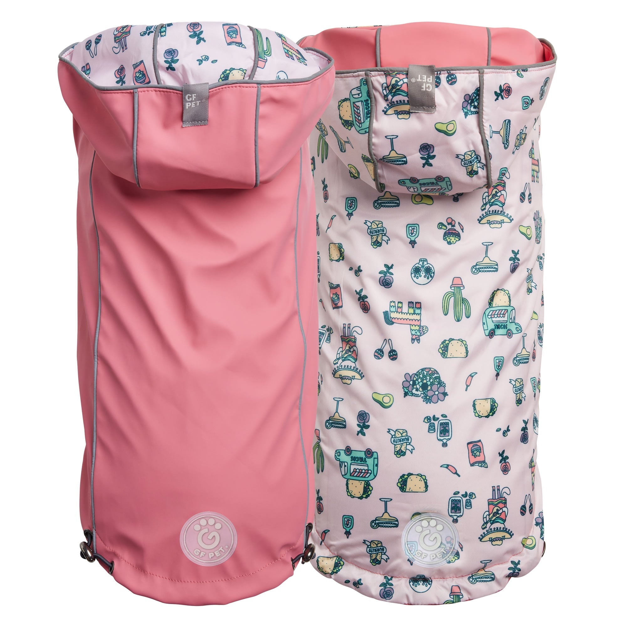 Reversible Elasto-Fit Raincoat - Pink/Pink 4XL