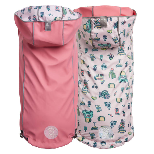 Reversible Elasto-Fit Raincoat - Pink/Pink 4XL