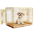 Load image into Gallery viewer, 24-42" Collapsible Copper Gold Dog Crate GLD24-42
