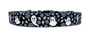 Goth Ghosties Black and White Dog Collar