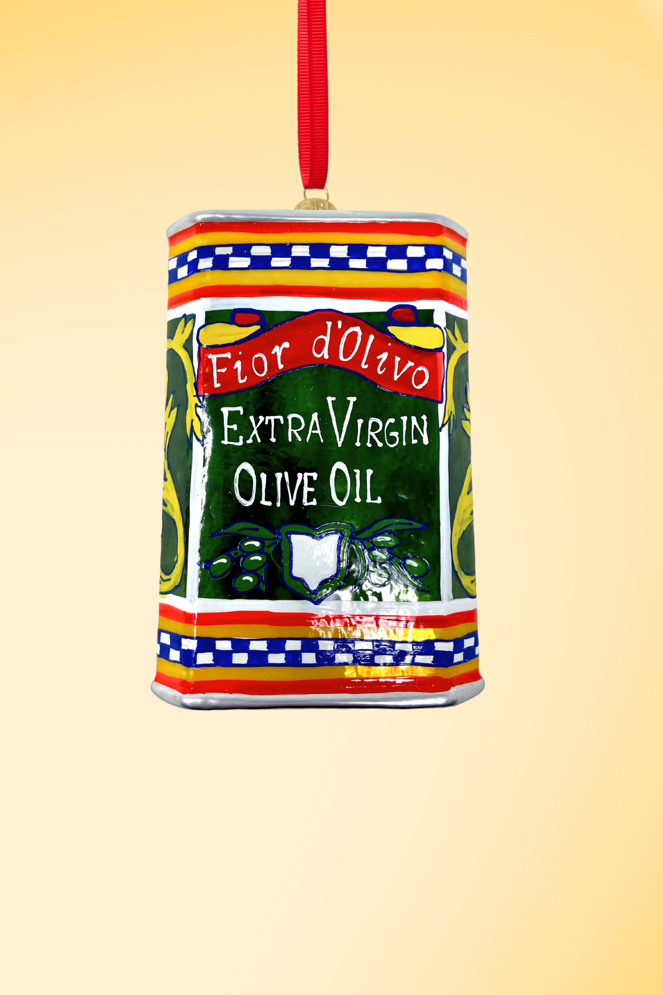 Extra Virgin Olive Oil Polish Glass Ornament - Southlake Paws