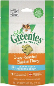 Greenies FELINE GREENIES Oven Roasted Chicken Flavored Dental Treats 