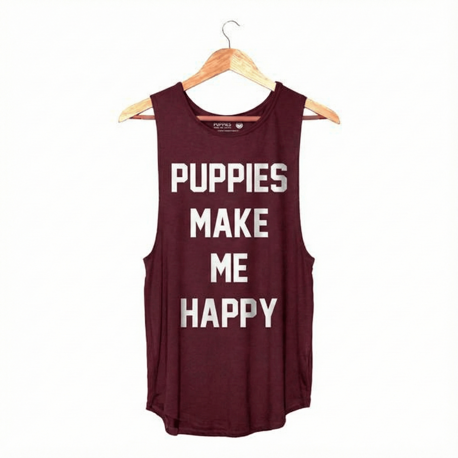 Puppies Make Me Happy |  Women's Sleeveless Tank | Made in USA