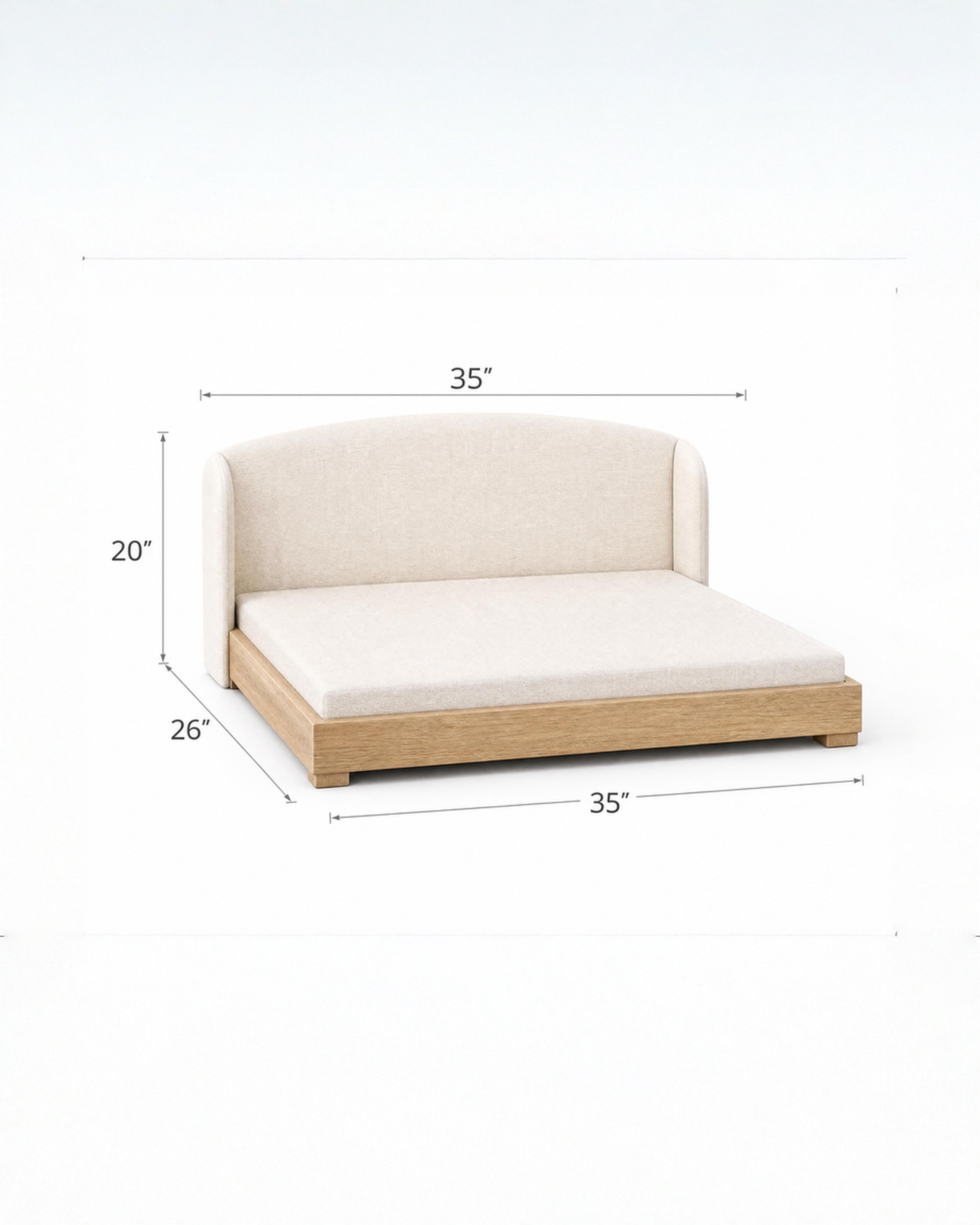 The Haven — Luxury Handcrafted Dog Bed | Solid Wood, Orthopedic, Waterproof lined