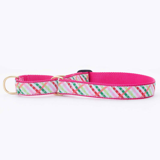 Up Country Gingham All the Way Cast Brass Martingale Collar