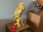 Gold Eagle on Perch Statue