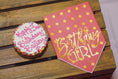 Load image into Gallery viewer, Gold Foil Birthday Girl Bandana
