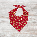 Load image into Gallery viewer, Gold Foil Hearts Valentines Day Bandana
