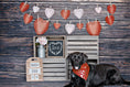 Load image into Gallery viewer, Gold Foil Hearts Valentines Day Bandana

