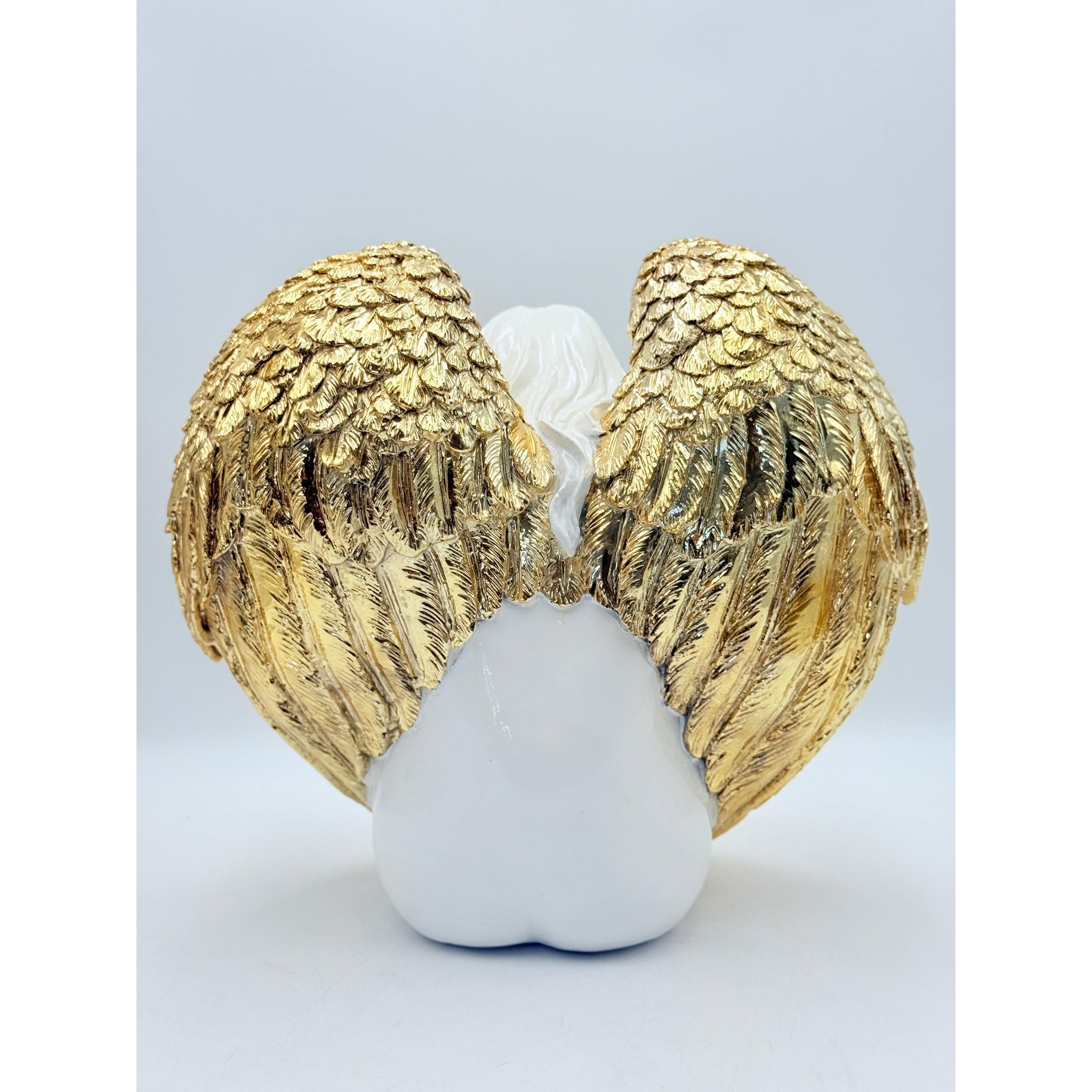 Angel Sculpture - Gold Chrome Wings - gold chrome wings angel sculpture, luxury sculpture, product image 5