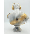 Load image into Gallery viewer, Hercules Bust Sculpture - White & Gold Modern Mythology Statue - white gold hercules bust sculpture, luxury sculpture…
