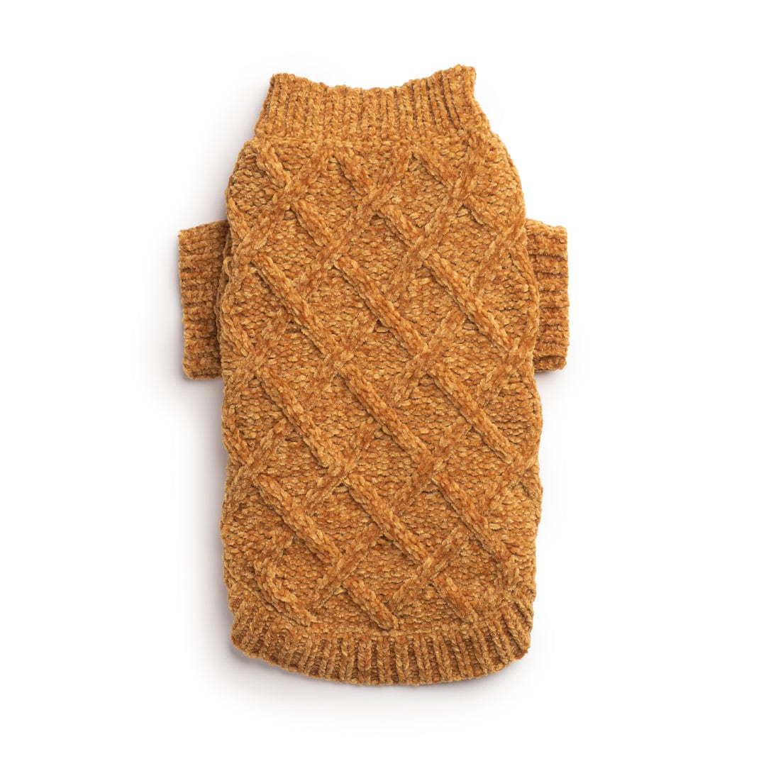 Gold Chenille Sweater - Southlake Paws